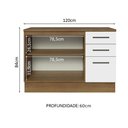 Ver imagem 5 de Balcão Multiuso 120cm 2 Portas 3 Gavetas Agata Madesa