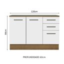 Ver imagem 4 de Balcão Multiuso 120cm 2 Portas 3 Gavetas Agata Madesa