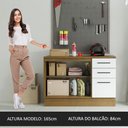 Ver imagem 7 de Balcão Multiuso 120cm 2 Portas 3 Gavetas Agata Madesa