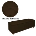 Ver imagem 5 de Kit Cabeceira e Calçadeira com Baú 140 Cm Casal Diana Suede Marrom - Fina Mobília
