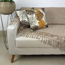 Ver imagem 2 de Kit 1 Manta para Sofá 2,40 X 1,80 + 2 Capas de Almofada Cor:caramelo-marrom