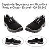 Sapato de Segurança em Microfibra Preto e Cinza Estival - 44 - 7