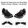 Sapato de Segurança em Microfibra Preto e Cinza Estival - 44 - 5