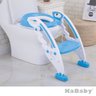 Assento Redutor com Escada Bebê Vaso Sanitário +3 Anos Até 50 Kg Dobravel Portátil New Style - Azul - 3