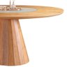 Mesa de Jantar Allure Vidro Centro com 6 Cadeiras Valença Linho Off White 130x130 - 4
