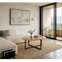 Ver imagem 4 de Mesa de Centro Redonda Atena com Base de Ferro e Tampo de Mdf