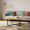 Ver imagem 1 de Mesa de Centro Redonda Atena com Base de Ferro e Tampo de Mdf