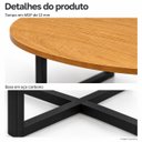 Ver imagem 6 de Mesa de Centro Decorativa Mesa de Apoio para Sala de Estar Redonda 80cm Madeira MDF