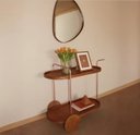 Ver imagem 1 de Carrinho Bar Adega Prateleiras Laminada Base Aço Rose Gold