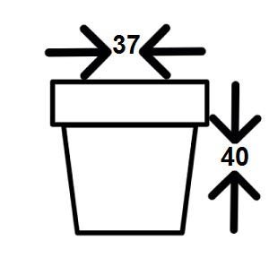 Vaso Borda Clássico Jateado nº1 - Chumbo - 2