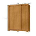 Ver imagem 3 de Guarda Roupa com Portas de Correr 3 Portas 2 Gavetas Saint 156cm Marrom/Carvalho Americano