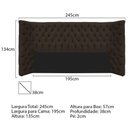 Ver imagem 4 de Kit Cabeceira e Calçadeira Baú King Everest P02 195cm Corano - Doce Sonho Móveis Marrom