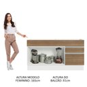 Ver imagem 6 de Balcão Gabinete de Pia Armário de Cozinha 150 cm 2 Gavetas 2 Portas (Sem Tampo e Pia) Branco/Rustic Glamy Madesa