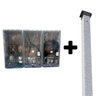 Caixa Padrão Enel Modelo P com 2 Medidores Bifásico Cabo 16mm - Taf + Poste Galvanizado 90 Dan - 1