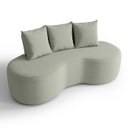 Ver imagem 5 de Sofá 2 Lugares 160cm Orgânico Viana B10 Bouclê Menta - Mpozenato