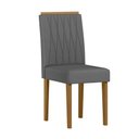 Ver imagem 6 de Conjunto Sala de Jantar Mesa Serena 160x90 6 Cadeiras Ana Ype/off White/veludo Cinza