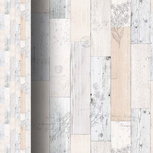 Papel de Parede 3d Madeira Demolição Clara Adesivo Vinilico SSMD-010 - ROLO - 10M X 50cm ( 5,0M² ) - 5