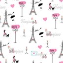 Ver imagem 1 de Papel de Parede Adesivo Quarto Jovem Feminino Teen Paris Torre Eiffel - SSCA-006 - ROLO - 3,00M X 50