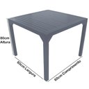 Ver imagem 3 de Mesa Quadrada Haiti 60cm Tampo Ripado em Alumínio Cozinha Edícula Trama Original