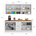 Ver imagem 2 de Cozinha Compacta Clássica com Tampo 6 Peças 200cm Unna Poliman Móveis