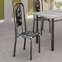 Ver imagem 2 de Cadeiras para Sala de Jantar 4 Unidades Lara Prata/Preto Floral/Mart