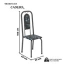Ver imagem 3 de Cadeiras para Sala de Jantar 4 Unidades Lara Prata/Preto Floral/Mart