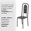 Ver imagem 5 de Cadeiras para Sala de Jantar 4 Unidades Lara Prata/Preto Floral/Mart