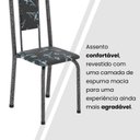Ver imagem 4 de Cadeiras para Sala de Jantar 4 Unidades Lara Prata/Preto Floral/Mart