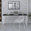 Ver imagem 3 de Mesa Kuadra Diretor 180x70x75cm Preto Ônix - Est. Branca Preto Ônix - Est. Branca