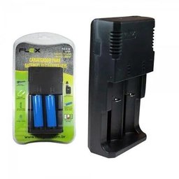 Carregador de Bateria com 2 Baterias 18650 Flex - 1