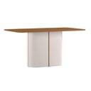 Ver imagem 4 de Mesa de Jantar 6 Lugares Retangular 160cm Verbena N01 Off White Ypê - Lyam Decor