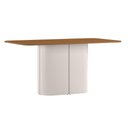 Ver imagem 1 de Mesa de Jantar 6 Lugares Retangular 160cm Verbena N01 Off White Ypê - Lyam Decor