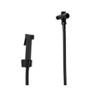 Ver imagem 1 de Ducha Manual em Metal Preto Fosco com Mangueira 180 Cm e Desviador