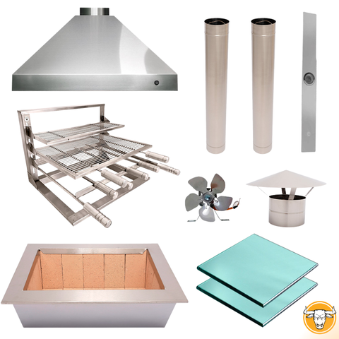 Kit de Churrasqueiras Gourmet G em Inox 304