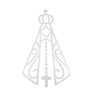 Imagem Nossa Senhora Aparecida Parede em Mdf:Branco - 1