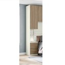 Ver imagem 2 de Mesa de Cabeceira Modulada Seletto 1 Porta e 3 Gavetas - Móveis Henn
