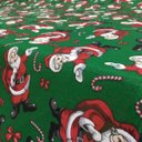Ver imagem 3 de Toalha de Mesa Redonda Gorgurinho Papai Noel Fundo Verde - 1,50M