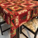 Ver imagem 2 de Toalha de Mesa Quadrada Gorgurinho Natalino Vermelho - 1,50x1,50M