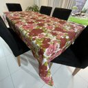 Ver imagem 1 de Toalha de Mesa Quadrada Gorgurinho Rosas Vermelhas - 1,50x1,50M