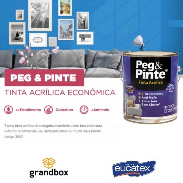 Tinta Acrílica Interna Economica Peg e Pinte 3,6L (Cores) - Rubi Real - 4