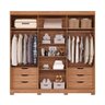 Guarda Roupa Panan Cecilia 6 Portas com Pés 100% MDF - Cinamomo/Off White - 2