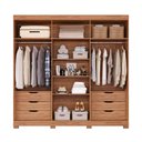 Ver imagem 2 de Guarda Roupa Panan Cecilia 6 Portas com Pés 100% MDF - Cinamomo/Off White
