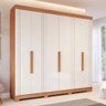 Guarda Roupa Panan Cecilia 6 Portas com Pés 100% MDF - Cinamomo/Off White - 3