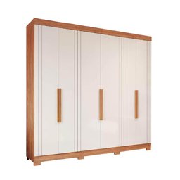 Guarda Roupa Panan Cecilia 6 Portas com Pés 100% MDF - Cinamomo/Off White - 1
