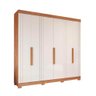 Guarda Roupa Panan Cecilia 6 Portas com Pés 100% MDF - Cinamomo/Off White - 1