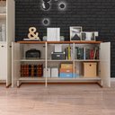Ver imagem 5 de Conjunto Escritório 2 Peças - Buffet e Armário Verbena - Offwhite/ Offwhite/