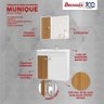 Conjunto Para Banheiro Munique Branco/Ripado - 2