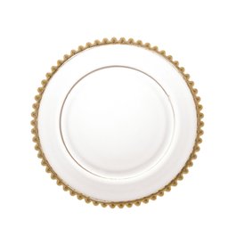 Prato de Cristal com Borda Dourada Pearl 20cm - Wolff - 3