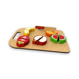 Tábua de Frutas com Velcro para Cortar | Zastras Educativo - 3