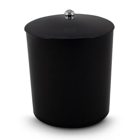 Lixeira Multiuso 5 Litros Puxador Cromado Banheiro - Preto